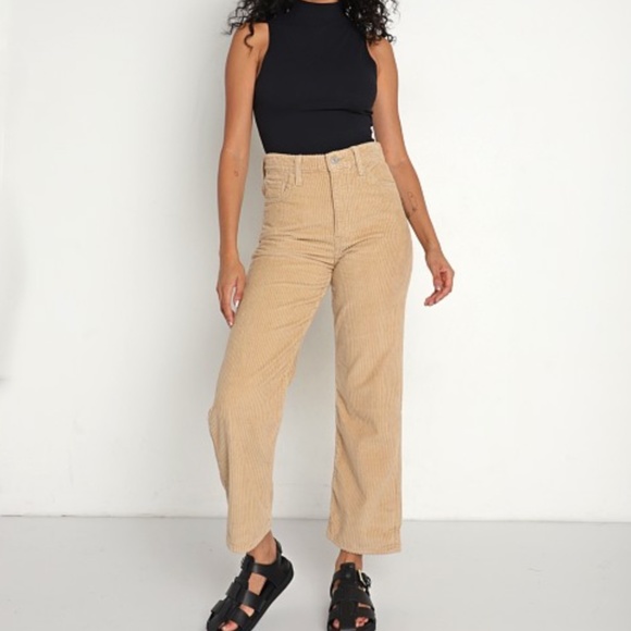 Levi's Size 29 Granola‎ Corduroy Tan Ribcage Straight Ankle Pants - Picture 2 of 10